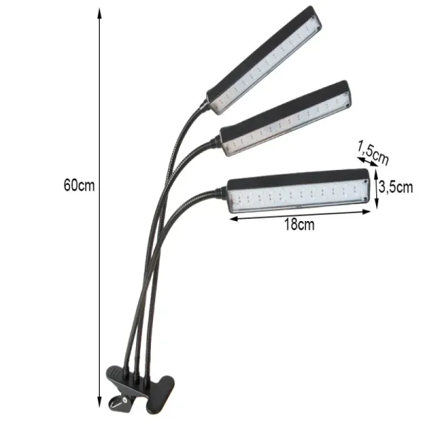 Lampa do uprawy roślin klips led usb panel grow light timer klips zdjęcie 5