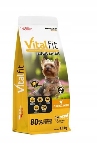 BIOFEED VITALFIT Sucha karma dla psów małych ras Wołowina + Kurczak 2x1,8kg na Arena.pl