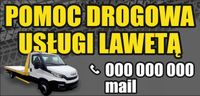 BANER REKLAMOWY projekt 200x100 cm POMOC DROGOWA