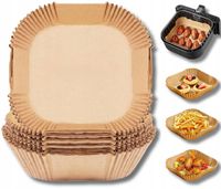 WKŁADY TACKI DO FRYTKOWNICY BEZTŁUSZCZOWEJ AIR FRYER FORMA 20cm 150 szt.