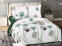 Pościel bawełniana ELWAY 200x220cm ZIELONE DMUCHAWCE 6235