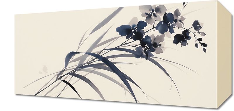 Obraz 40x20cm Orchidea w Sepii zdjęcie 1