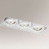 Podtynkowa LAMPA sufitowa OMURA 7310 Shilo prostokątna OPRAWA wpuszczana regulowana metalowy wpust biały