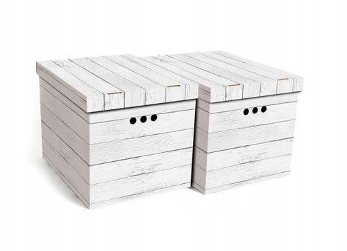 pudełko kartonowe ozdobne 2szt deska szara XL na Arena.pl