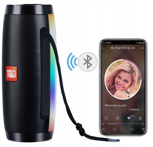 Głośnik Bluetooth BOOMBOX Mobilny USB RADIO LED MP3 Bezprzewodowy Przenośny na Arena.pl