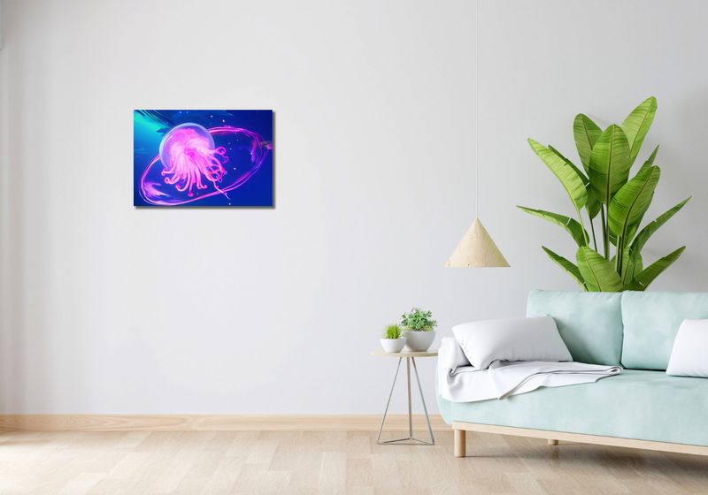 Obraz 60x40cm Neonowa Meduza zdjęcie 2