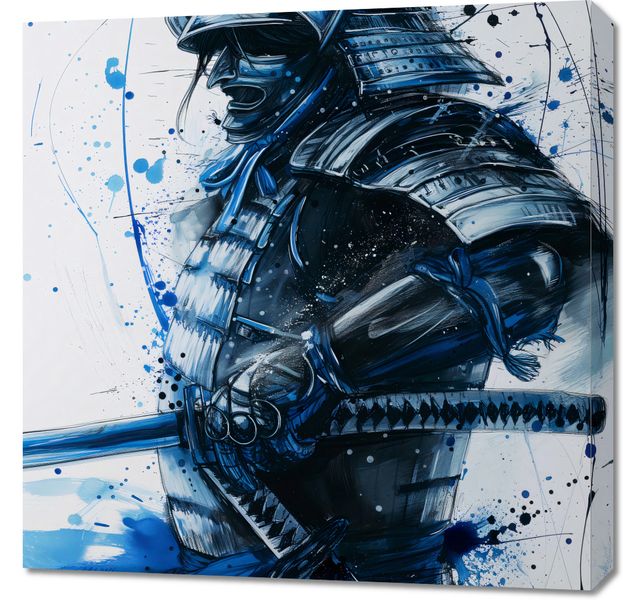 Obraz 70x70cm Samuraj w Błękicie zdjęcie 1