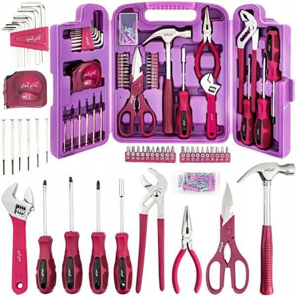 ZESTAW RÓŻOWYCH NARZĘDZI DLA SAMODZIELNYCH KOBIET 135 ELEMENTÓW NA PREZENT zdjęcie 1