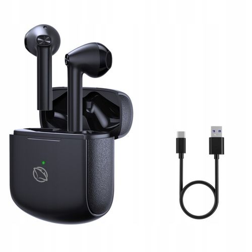 Słuchawki bezprzewodowe douszne Manta RYTMO X czarne TWS mikrofon 59ms na Arena.pl