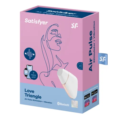 satisfyer love triangle white - urządzenie z technologią air pulse, biel na Arena.pl
