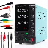 ZASILACZ LABORATORYJNY SERWISOWY TECHREBAL SPS-C3010 30V 10A USB 5V + KABLE