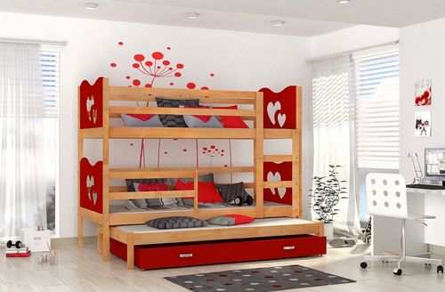 Łóżko MAX 3 olcha Kolor - Biel na Arena.pl