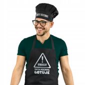 ZESTAW KUCHENNY CZAPKA KUCHARZA I FARTUCH PREZENT DLA TATY DZIEŃ OJCA