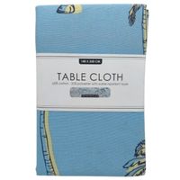 Duży obrus 140x250 cm z warstwą wodoodporną Niebieski Palmy