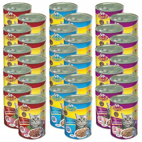 Basil KARMA dla KOTA puszka 415g 24szt MIX SMAKÓW ( 3x8sztuk ) na Arena.pl