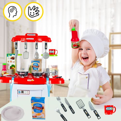 Kuchnia dla dzieci z piekarnikiem i zlewem Niebieska na Arena.pl