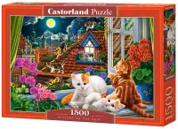 Puzzle z kotami bawiącymi się w bajkowej scenerii Castorland 1500 elementów