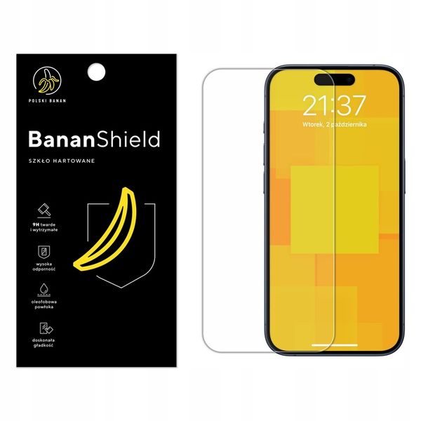 Szkło hartowane 9H BananShield do Apple iPhone 15 Pro zdjęcie 2