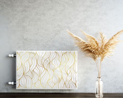 Mata MAGNETYCZNA Kaloryfera Abstrakcyjne Liście Marmur Line-art 120cm x 60cm na Arena.pl