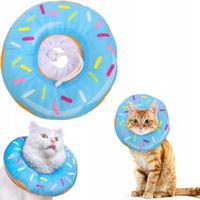 Kołnierz pooperacyjny ochronny dla małego psa kota pluszowy DONUT S 13-22cm