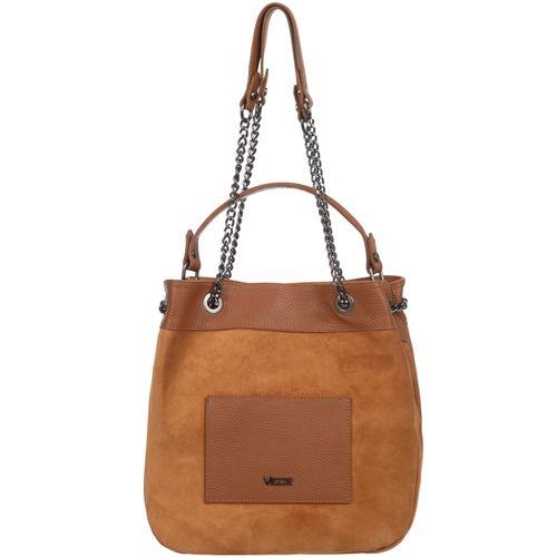 VEZZE torebka zamszowa damska worek z łańcuszkiem V500 camel na Arena.pl