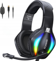 SŁuchawki Nauszne Gamingowe Krysenix Pg1 Rgb Mikrofon Czarne