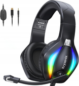 SŁuchawki Nauszne Gamingowe Krysenix Pg1 Rgb Mikrofon Czarne