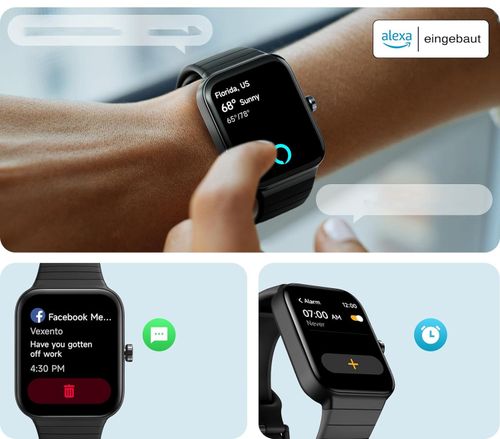 Smartwatch IDW15, Bluetooth, IP68, dla Android/iOS, czarny na Arena.pl