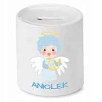 Skarbonka Dla Dzieci Aniołek Prezent Z Nadrukiem Ze Zdjęciem