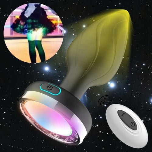 ŚWIECĄCY WIBRUJĄCY KOREK ANALNY PILOTEM, ANAL PLUG na Arena.pl