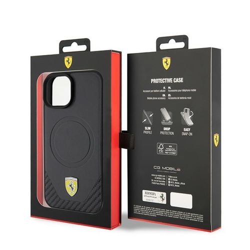 Etui Ferrari do iPhone 15, iPhone 14, iPhone 13, Czarny MagSafe na Arena.pl