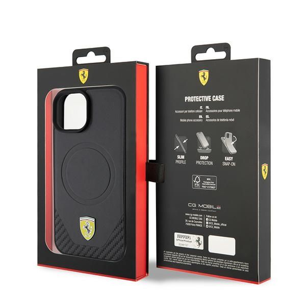 Etui Ferrari do iPhone 15, iPhone 14, iPhone 13, Czarny MagSafe zdjęcie 8