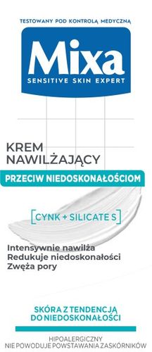 MIXA Krem nawilżający przeciw niedoskonałościom 2w1, 50 ml na Arena.pl