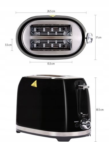 Toster Lund 67500 czarny 850 W na Arena.pl