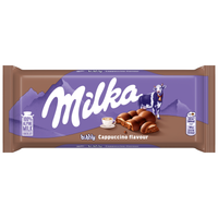 Milka Bubbly Czekolada mleczna z nadzieniem mlecznym o smaku cappuccino 97g