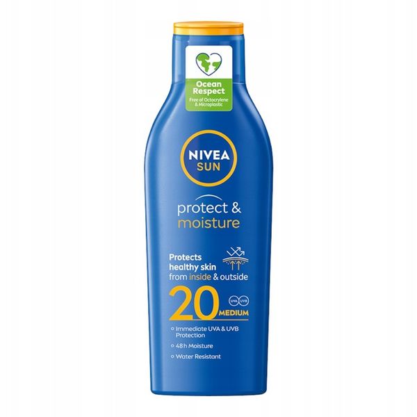 NIVEA SUN Protect & Moisture Balsam do opalania SPF 20, 200 ml zdjęcie 1