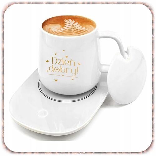 ZESTAW PREZENTOWY PODGRZEWACZ KABEL KUBEK POKRYWKA ŁYŻECZKA DO KAWY na Arena.pl