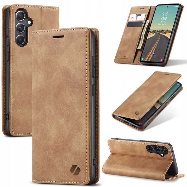 Spacecase Wallet Galaxy S23 Fe Light Brown zdjęcie 7