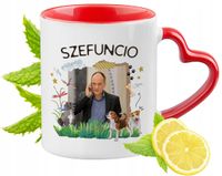 Kukiz Kubek Czerwony Z Uszkiem W Kształcie Serca Na Prezent