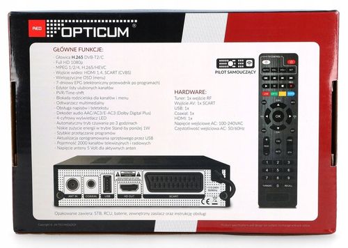 Tuner Cyfrowy Dekoder DVB-C DVB-T2 Telewizji Kablowej TV Naziemnej na Arena.pl