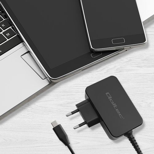 Qoltec Ładowarka GaN POWER PRO 1xUSB-C 30W 5-20V 1.5-3A Czarna na Arena.pl