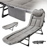 Wygodne łóżko/leżanka LUARO – składane, na ryby, biwak, camping