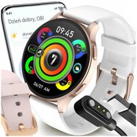 SMARTWATCH ZEGAREK DAMSKI MENU POLSKIE SPORT PULS ROZMOWY SMART WATCH PL