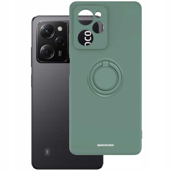 Spacecase Silicone Ring Poco X5 Pro 5G Dark Green zdjęcie 2