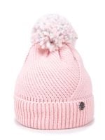 Czapka zimowa dziecięca z pomponem różowa 54-56 YOCLUB