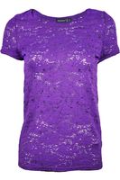 Koronkowa fioletowa bluzka - 34 / XS