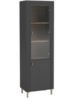 Nowoczesna Witryna 60 cm Czarna 2D ROSA DL 3 kolory