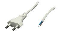 POS AC cable CEE7/16-YJ01[2,5A]-tinned ends H03VVH2-F2G0,75 L=2000 white