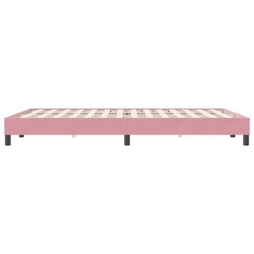 Łóżko Box Spring bez materaca Różowe 140x220 cm Aksamit na Arena.pl