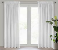 Zasłona gotowa na taśmie AGIS 140x270 biała z puszystym włoskiem